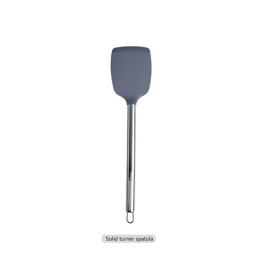 Silicone Kitchen Utensils – Heat Resistant Cooking Tool Sets with Stainless Steel Handle