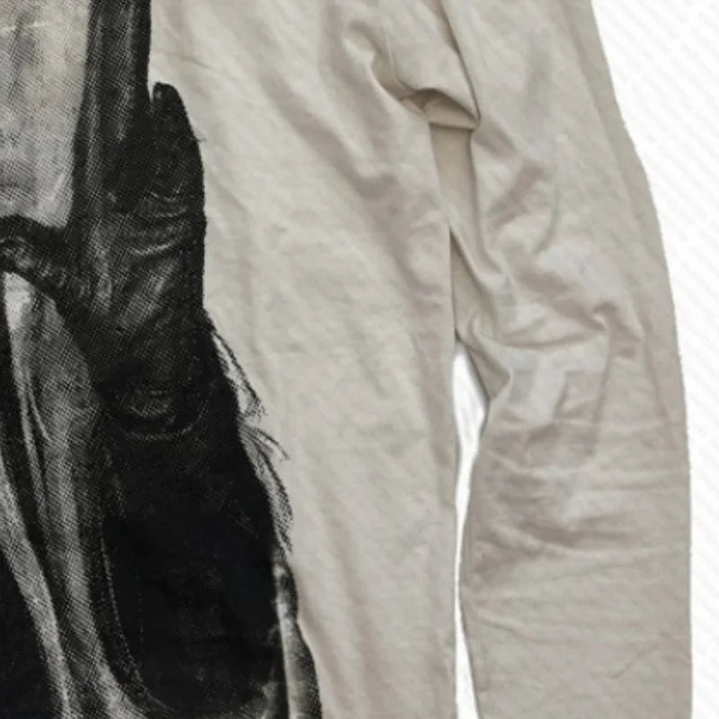 Emo Printing Sexy Y2k Long-sleeve Tops Gothic Punk Girl Graphic Women's Long-sleeve Tees Trashy Fairy Printing 2000s Long-sleeve