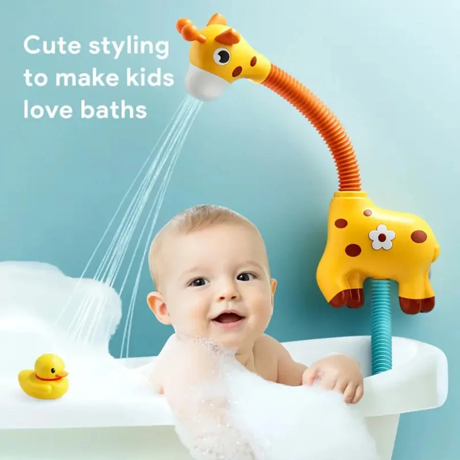 Deer Sprinkler Shower, Giraffe Scalable 360 degree Rotating Children's Shower, Shower, and Water Playing Toy