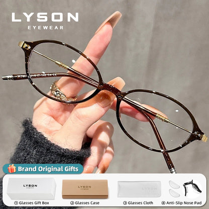 Oval Reading Glasses - Women's Classic Oval Frames, Anti Blue Light, Progressive Lenses