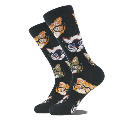 Funny Alien Shark Cotton Socks - Unisex Novelty Crew Socks