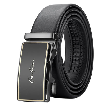 Genuine Leather Belt - Adjustable Men’s Ratchet Belt | Metal Buckle, Durable Cowhide Strap