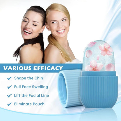 Silicone Ice Cube Trays Facial Eye Roller Ice Ball Beauty Face Lifting Massager Contouring Reduce Acne Skin Care Tool Reusable