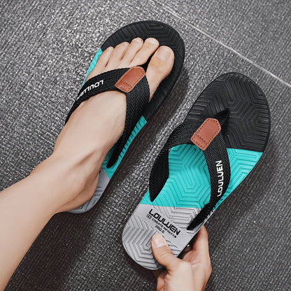 Fashion Men Light Flip Flops Slides Summer Anti-skid Man Slippers Outdoor Beach Male Sandals Household Slides for Men