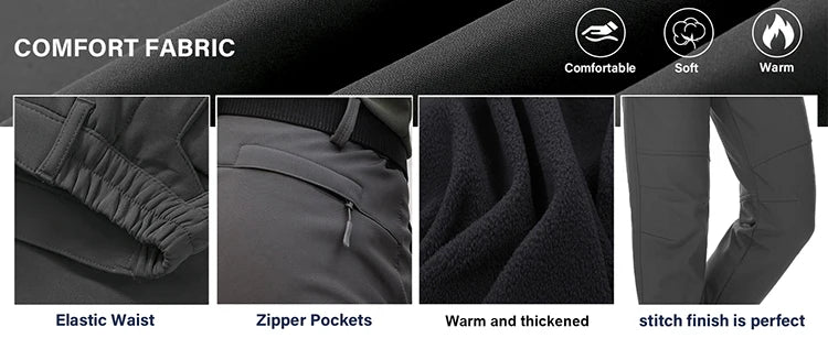 Windproof Thermal Pants for Women, Soft Trousers for Hiking, Camping, Outdoor Sports, Mountain Climbing, Travel, Winter