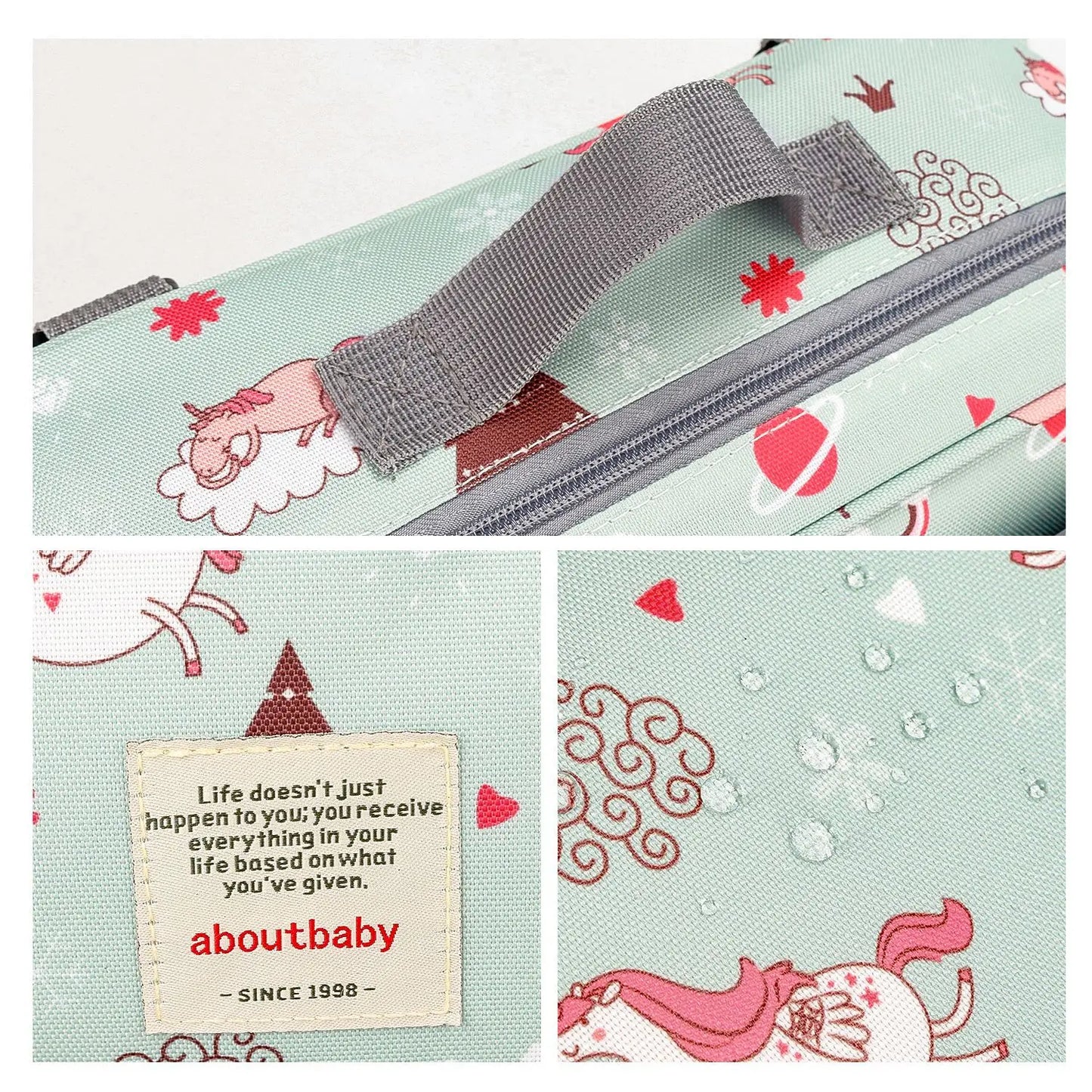 Waterproof Baby Mummy Bags Fashion Prints WetDry for Disposable Reusable Maternity Diaper Bag Double Handle Wetbags