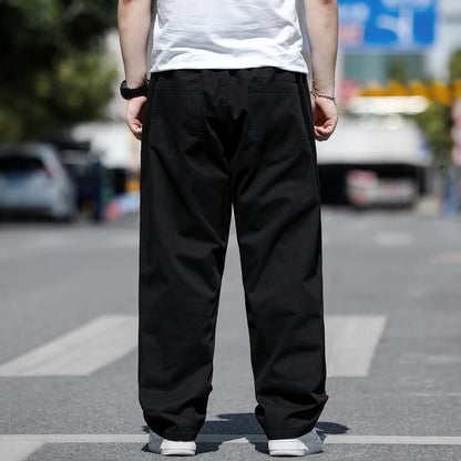 Large Size Men's Casual Pants XL-8XL Plus Size Straight Loose Fit Trousers Elastic Waist Oversized Cotton SweatPants Outdoor