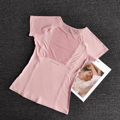 Outdoor Sports Shirt Sportswear Yoga Wear Women's Sports T-Shirt Fitness Clothes Running Yoga Top Female Workout Tops T-shirt