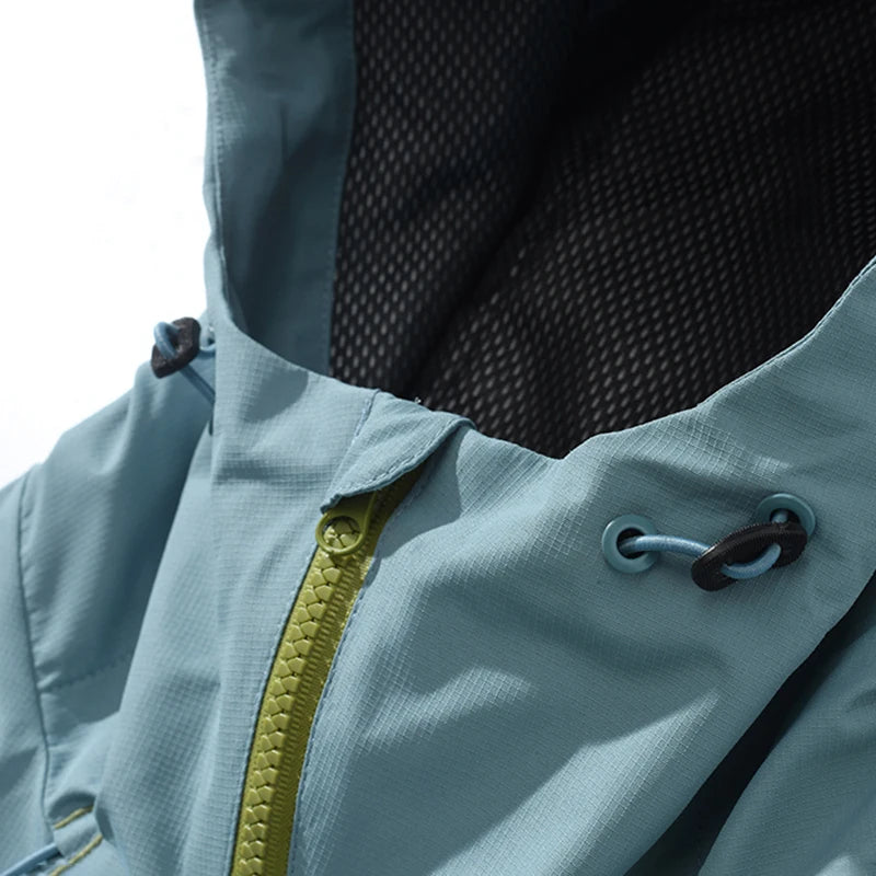 Men's Outdoor Jacket Waterproof Windbreaker Sports Climbing Trekking Multiple Pockets Skiing Softshell Zipper Hooded Jackets