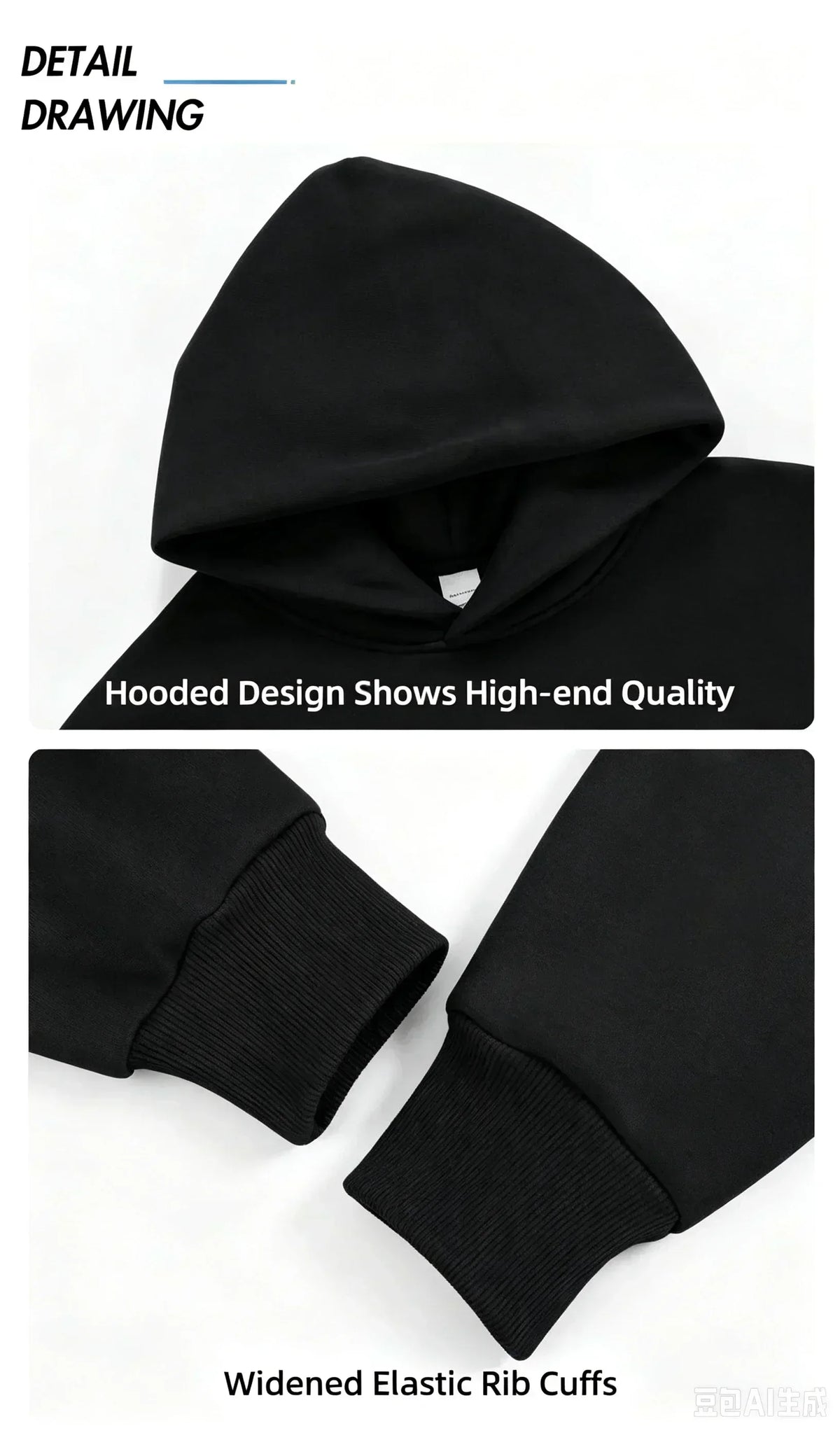 Men's Hoodie Autumn Winter High Grade Warm Sweatshirt Male Daily Casual Fashion Pullover Outdoor Gym Fitness Sporty Hooded Coats