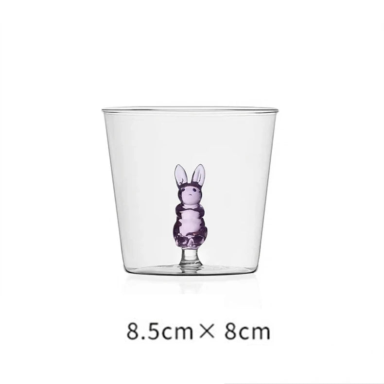 3D Glass Cup - Handmade Bubble Mug With Animal & Plant Shapes | Eco-Friendly Drinkware Gift