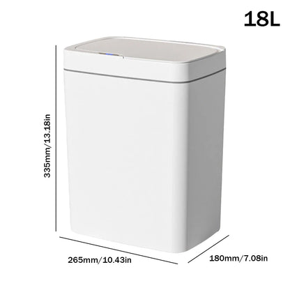 Smart Sensor Touchless Trash Can - Waterproof Electric Garbage Bin for Kitchen  Bathroom