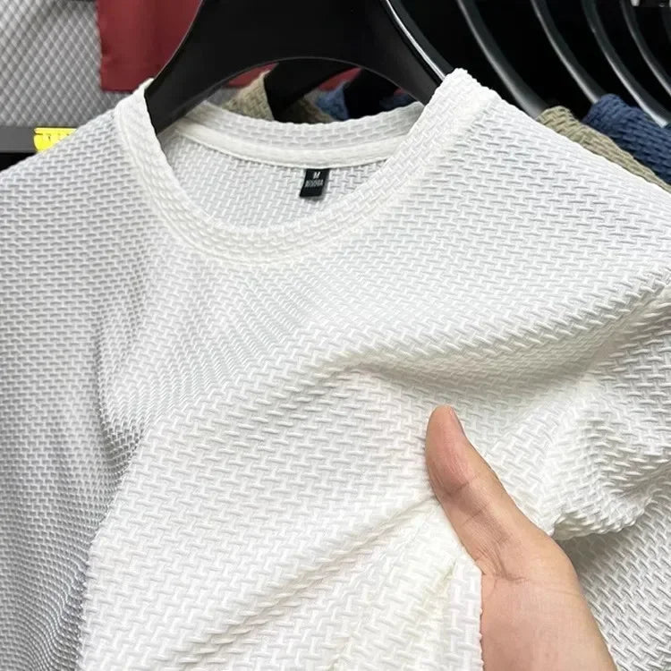 Men's Ice-Silk Mesh T-Shirt – Cool Breathable Summer Top