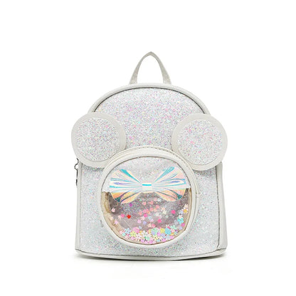 Cute Sequin Backpack for Girls - Cartoon Princess Kindergarten Schoolbag - ZOOMNSTORE