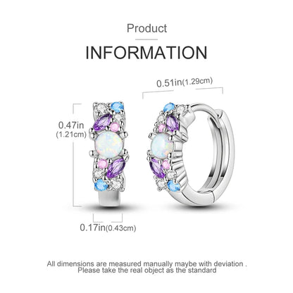 Sterling Silver Hoop Earrings – Zirconium Star Drop Style For Women’s Anniversary Jewelry Gift