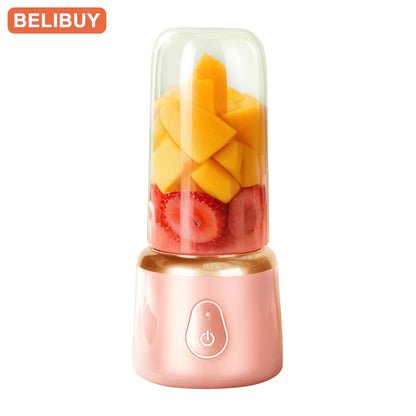 Portable USB Fruit Juicer Blender - Multifunctional Mini Juice Mixer with 6 Blades
