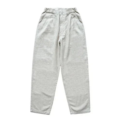 Sauce Zhan Men Pants Ramie Pants Men Summer Breathable Casual Pants Ankle-length Loose Fit Taper Leg