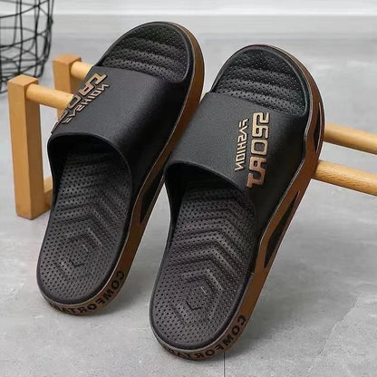 New Summer Soft Sole Slippers Fashion Personality Home Bathe Sandals Anti Slip Durable Men's Beach Outdoor Plus Size Flip Flops