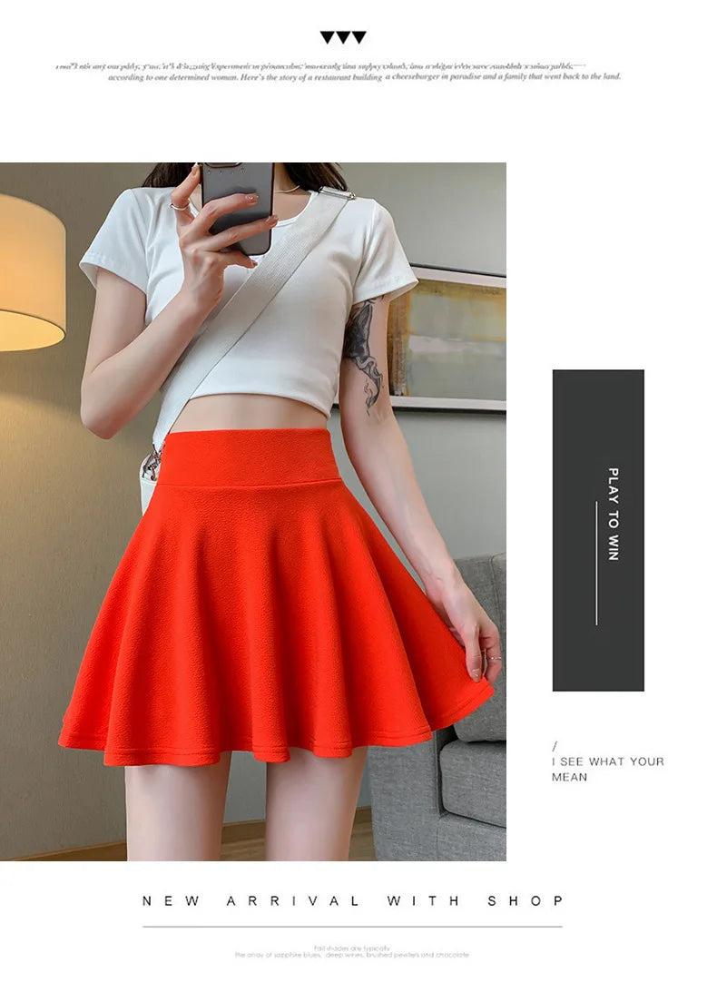 Summer Women's Skirts Fashion Sexy Mini Elastic Pleated Sun Skirts For School Girl Uniform Korean Black High Waist Tennis Skirts