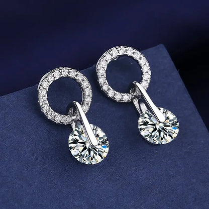 925 Sterling Silver CZ Stud Earrings - Cute Fashion Jewelry for Women and Teens