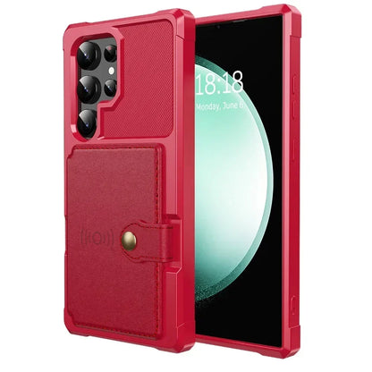 Card Wallet Case for Samsung Galaxy S24 S23 FE S25 Plus S22 S21 S26 Ultra A17 A37 A56 A36 A55 A35 A15 A54 A34 A52S A05S A05 A16