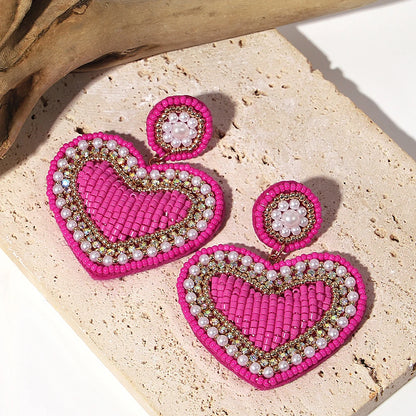 Bohemian Ocean Animal Earrings - Starfish Lobster Conch Seed Bead Drop Earrings for Women