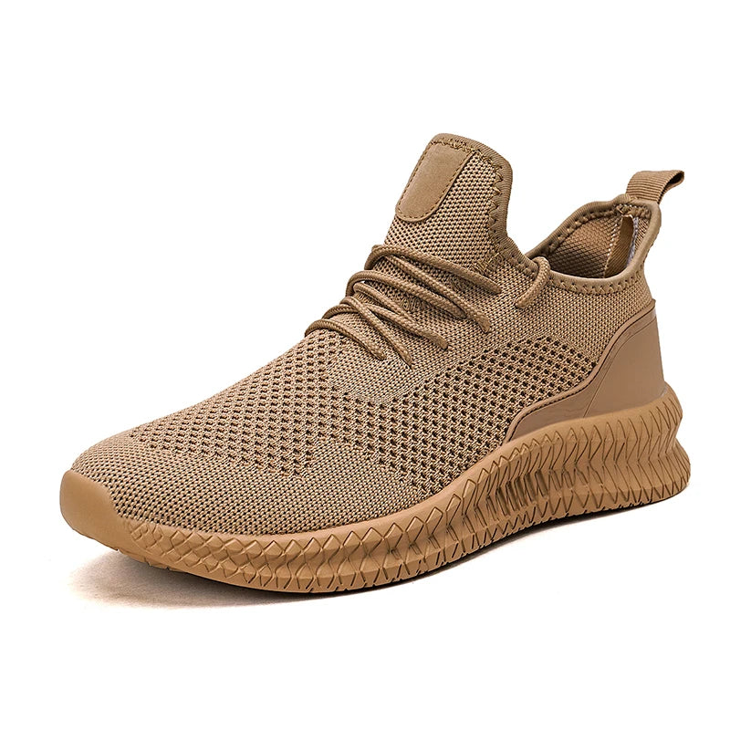 Men Walking Shoes Fashionable Lightweight Outdoor Breathable Sports Flat Mesh Comfortable Casual Tennis Shoes for Men