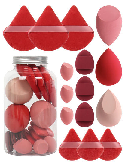 Cosmetic Powder Puffs – Loose Powder Puff Combo with Mini Makeup Egg Set & Air Cushion