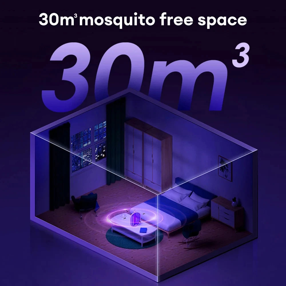 USB Rechargeable Electric Mosquito Killer Fly Swatter Portable UV Light Bug Zapper Mosquito Racket Insect Killer for Home Garden