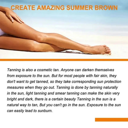 Tanning Cream Face Body Long Lasting Bronzer Skin Tanner Suntan Protect Radiation Nourishing Natural Self-Tanning Lotion