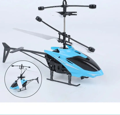 Rechargeable Mini RC Drone - Safe Fall-Resistant Helicopter Toy for Kids No Remote Control Battery - ZOOMNSTORE