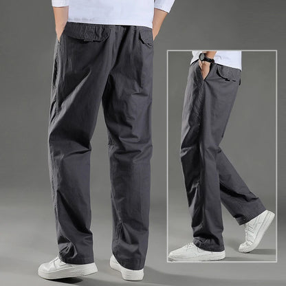 Men's Cargo Pants Cotton Black Work Pants Summer Casual Climbing Joggers Man Sweatpants Sports Spring Autumn Twill Trousers