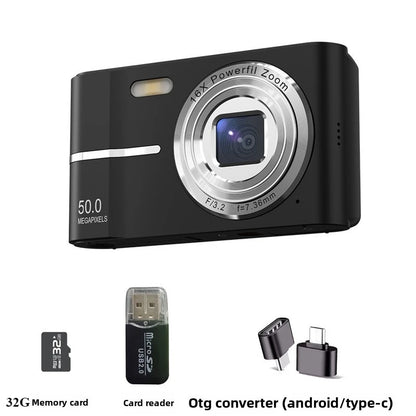 Portable Digital Camera - 44MP Compact Camera with 16x Zoom & 2.4 Inch LCD Screen