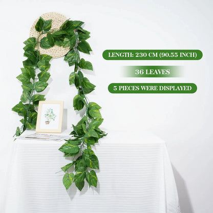 Artificial Green Ivy Leaf Garland - 21M Hanging Vine for Home Decor Wedding Party DIY