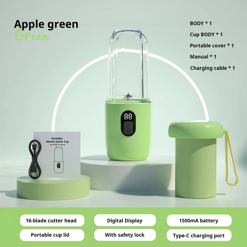 Xiaomi Portable USB Blender - Cordless Mini Juicer for Smoothies  Protein Shakes