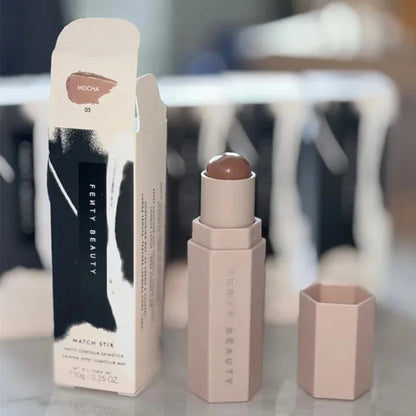 Fenty Beauty Makeup Suit Lip Gloss High Gloss Matt Powder Contour Stick and Setting Loose Powder Lady Lasting Natural Makeup