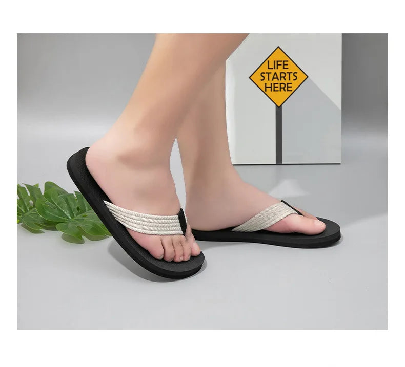 Quick- Dry Hidden Middle Finger Slippers Figure with Legs Flip Flops Parody Middle Finger Beach Summer Comfort Non Slip Sandal