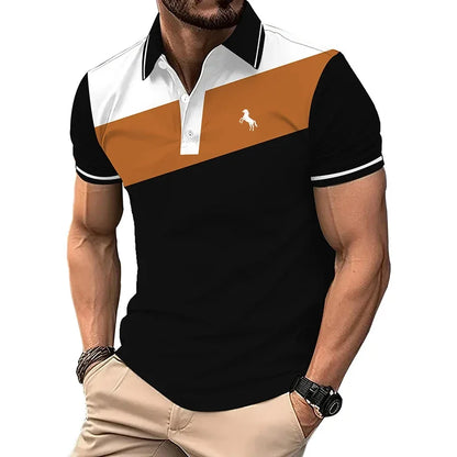 Men's Polo Shirt - Summer Casual Short Sleeve Business Polo With 3D Digital Print