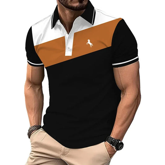 Men's Polo Shirt - Summer Casual Short Sleeve Business Polo With 3D Digital Print