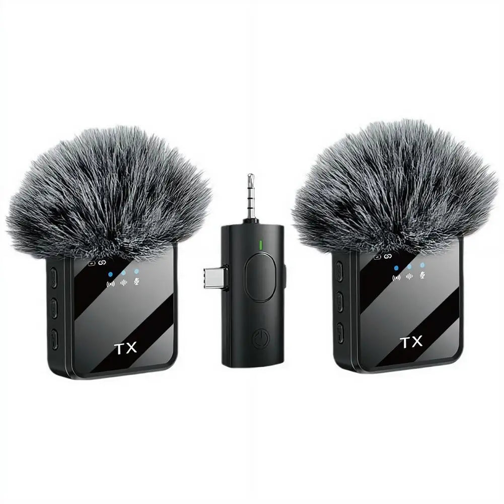Professional Wireless Lavalier Microphone For Smartphones, Computers and Cameras, Live Broadcast, Vlog, Plug and Play