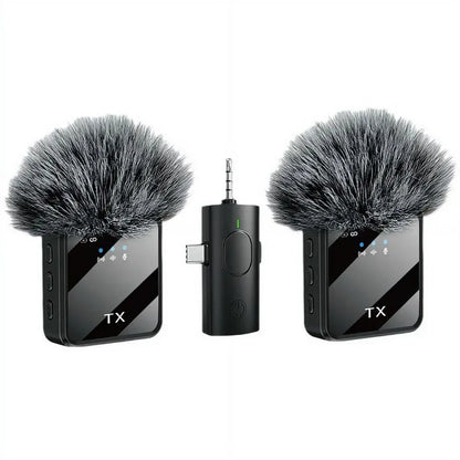 Professional Wireless Lavalier Microphone For Smartphones, Computers and Cameras, Live Broadcast, Vlog, Plug and Play