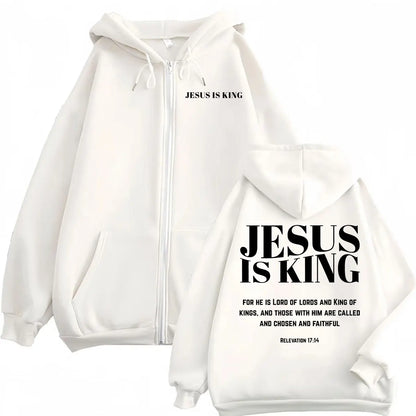 Christian Jesus Bible Verse Print Zipper Hoodie High Quality Fashion Zip Up Pullovers Men Women Casual Long Sleeve Sweatshirts