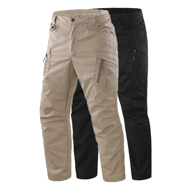 New Work Tactical Pants Men Casual Cargo Trousers Summer Multi-pocket Waterproof Pant Workwear Hiking Training Trousers Male