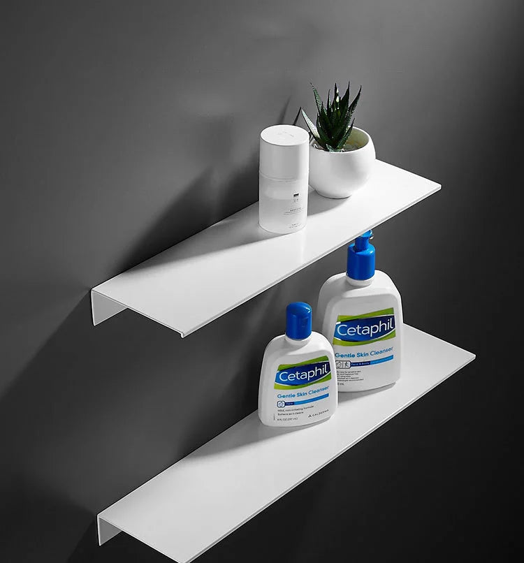 Modern Brushed Gold Bathroom Shelf - 30-50cm Wall Storage Rack