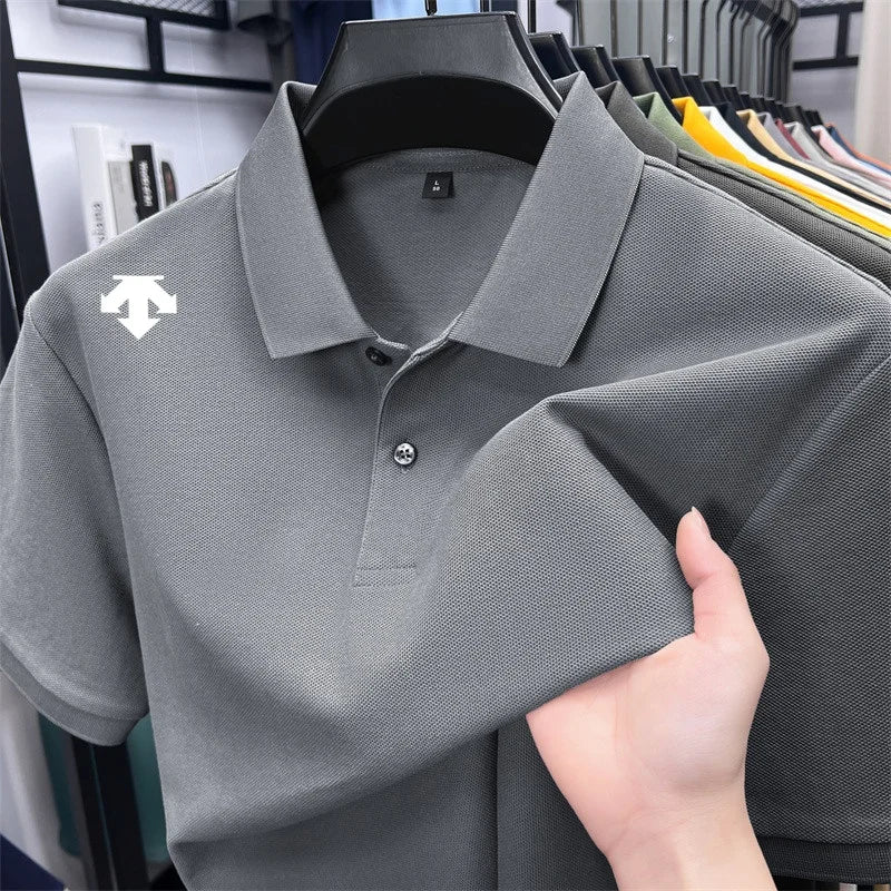 Mercerized Cotton100% Men's Summer Luxury Brand Short Sleeves Polo Shirt 25 Colors Choose From T-Shirt Business Leisure Men Top