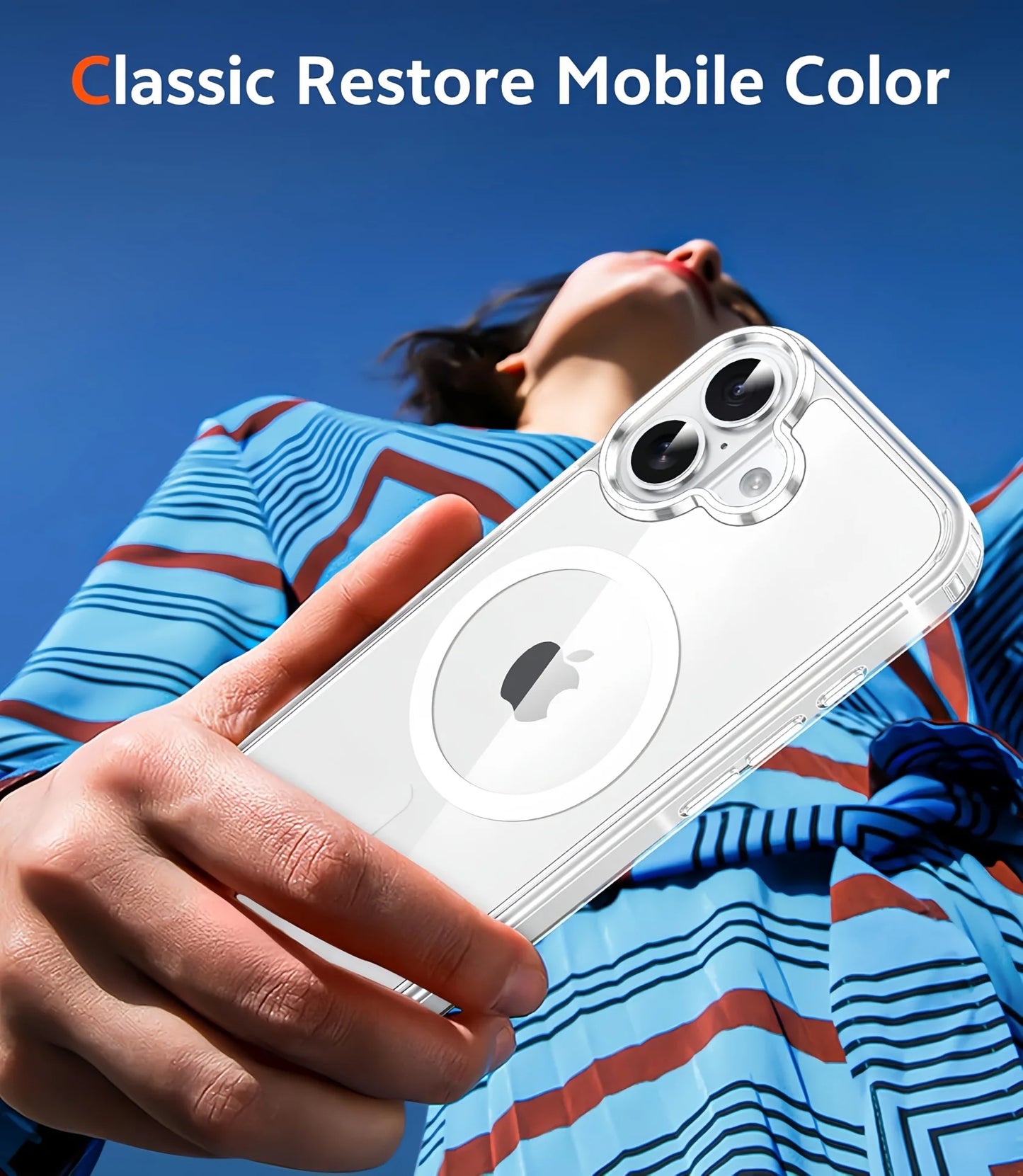 With  Magnetic For iPhone 17 Case with Screen Protector Drop Proof  Anti Yellowing Shockproof Protective Transparent Cover-Clear