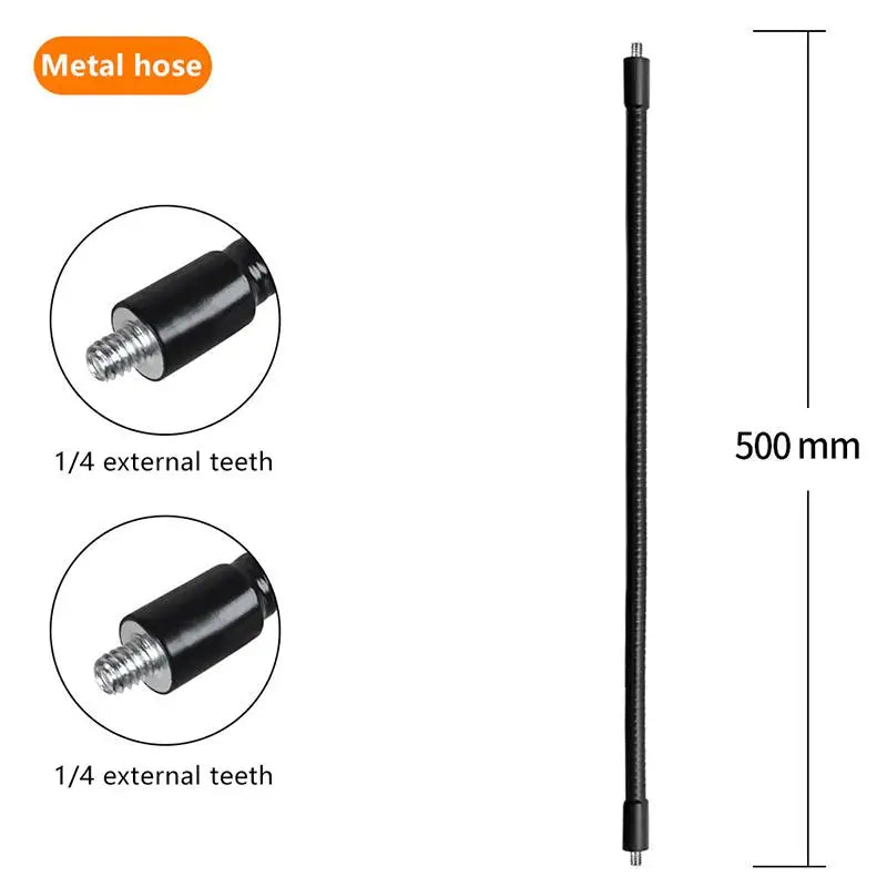 Flexible Metal Tube Rod Monopod Selfie Stick Stands With 1/4inch Screws Ball Head Extension Arm For Camera Phone Tripod
