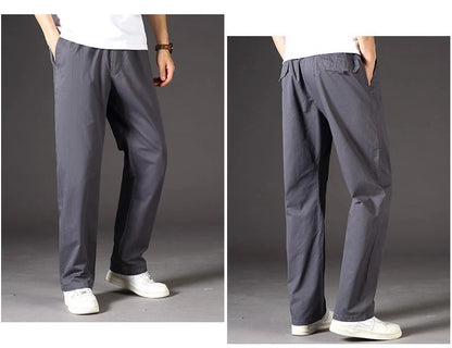 Men's Cargo Pants Cotton Black Work Pants Summer Casual Climbing Joggers Man Sweatpants Sports Spring Autumn Twill Trousers