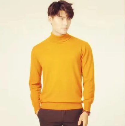 Cashmere Cotton Blend Turtleneck Men Jumper 2025 Autumn Winter Wram Clothes Vetement Homme Pull Homme Hiver Man Pullover Sweater