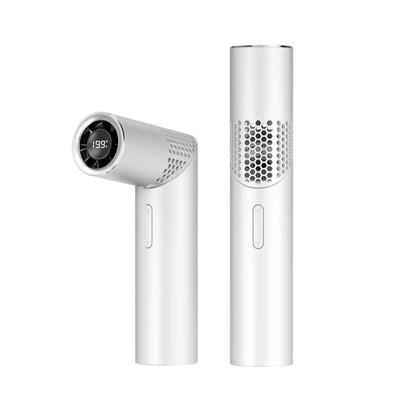 GF06 Lipstick Style Handheld Fan 199 Speeds, 3000mAh Rechargeable Portable Mini Turbo Fan, 90° Foldable Desktop/Neck Fan